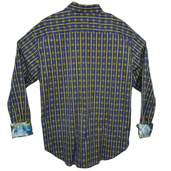 Robert Graham 100% Cotton Plaid Long Sleeve Button Down Shirt Size Extra Large - Picture 3 of 14